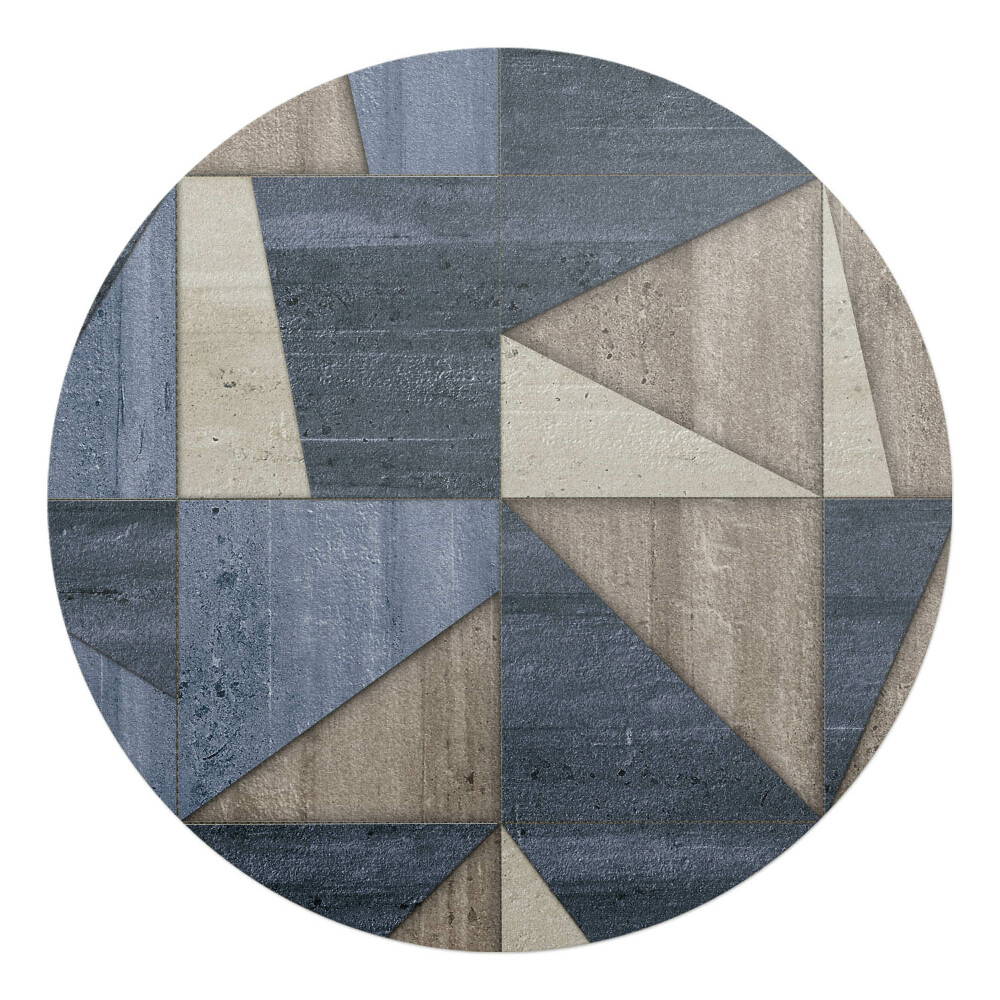 Podložka pod stoličku okrúhla Geometrické trojuholníky