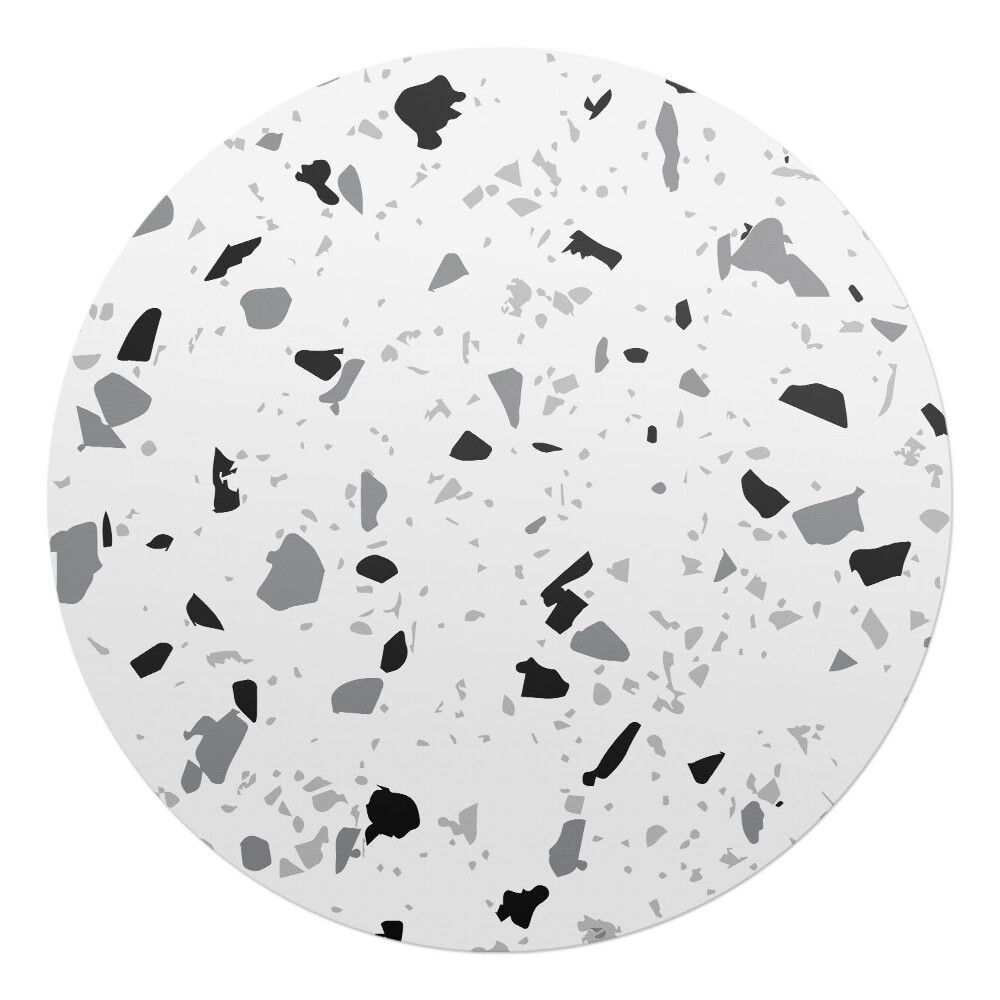 Podložka pod stoličku na kolieskach okrúhla Terazzo abstraktné