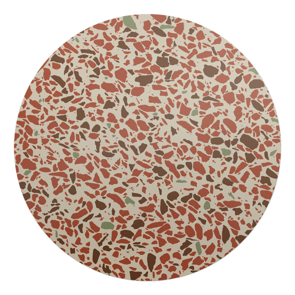 Podložka pod kolieskovú stoličku okrúhla Terazzová mozaika