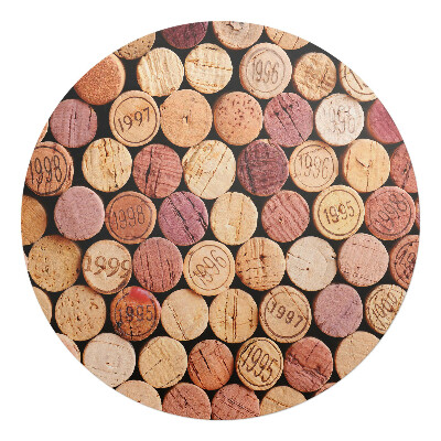 Podložka pod kolieskovú stoličku okrúhla Kolekcia vínnych korkov