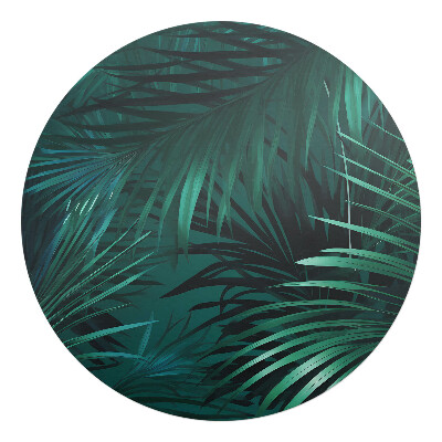 Podložka pod kolieskovú stoličku okrúhla Tropické listy