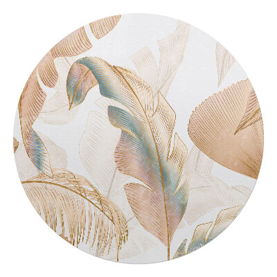 Podložka pod kolieskovú stoličku okrúhla Jemné listy