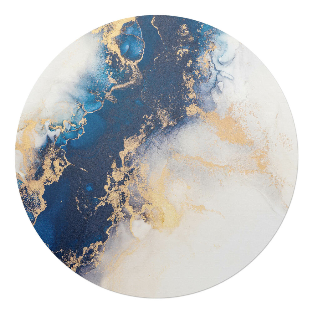 Podložka pod stoličku na kolieskach okrúhla Abstraktná vlna