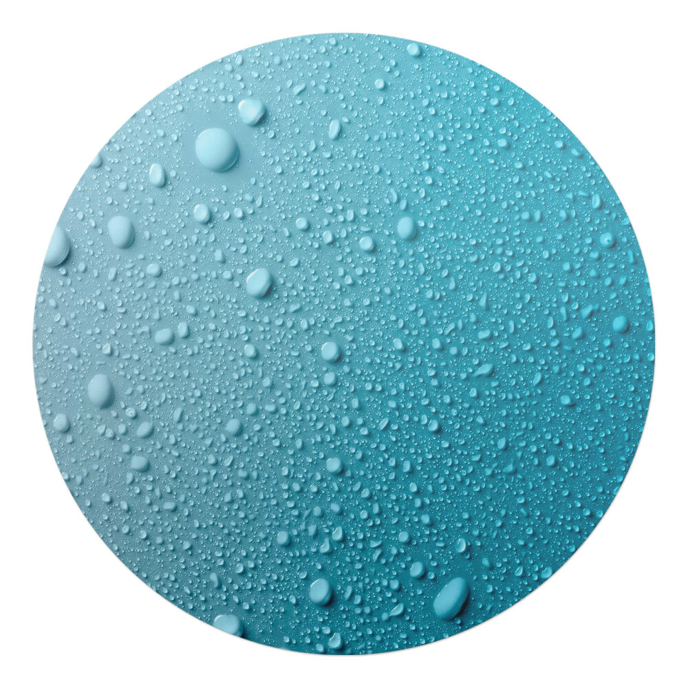 Podložka pod stoličku na kolieskach okrúhla Kvapky na skle