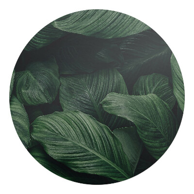 Podložka pod stoličku okrúhla Tropické listy