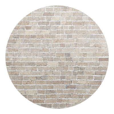 Podložka pod stoličku na kolieskach okrúhla Retro tehlová stena