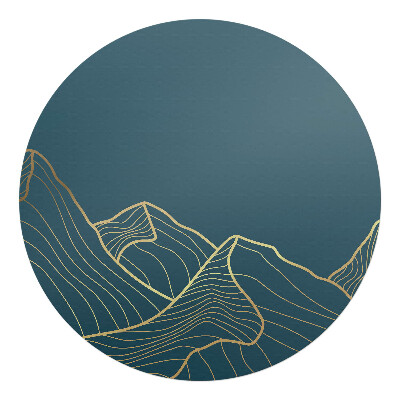 Podložka pod kolieskovú stoličku okrúhla Horské umelecké čiary