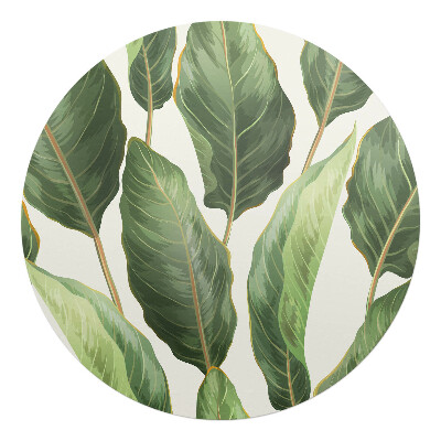 Podložka pod kolieskovú stoličku okrúhla Tropické listy