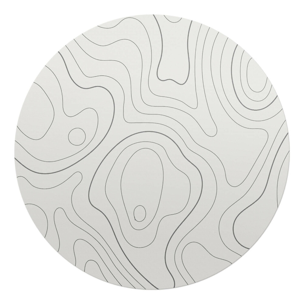 Podložka pod stoličku na kolieskach okrúhla Abstraktné čiary