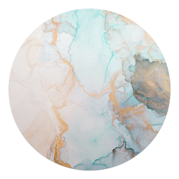 Podložka pod kolieskovú stoličku okrúhla Abstraktný mramor