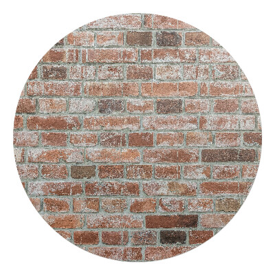 Podložka pod stoličku okrúhla Retro tehlová stena