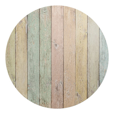 Podložka pod kolieskovú stoličku okrúhla Pastelové vertikálne dosky