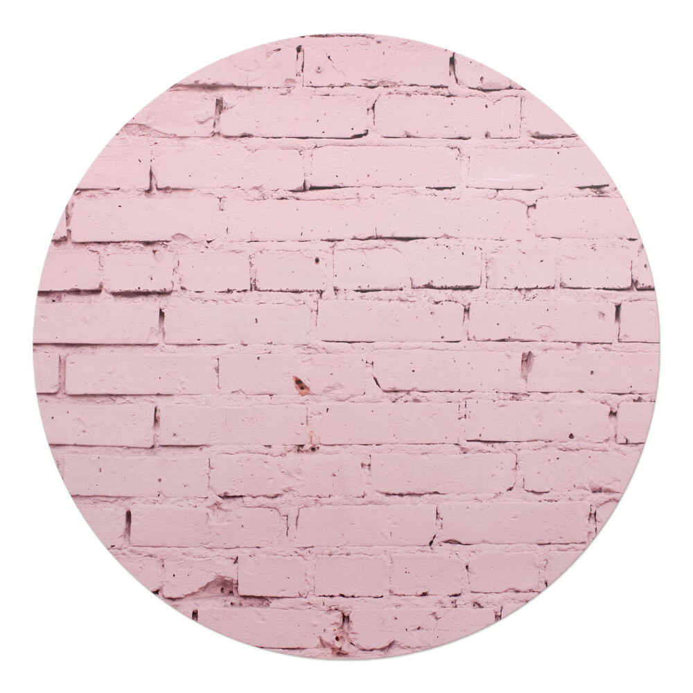 Podložka pod stoličku okrúhla Pastelová tehlová stena