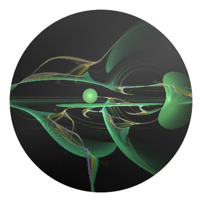 Podložka pod kolieskovú stoličku okrúhla Abstraktná vlna