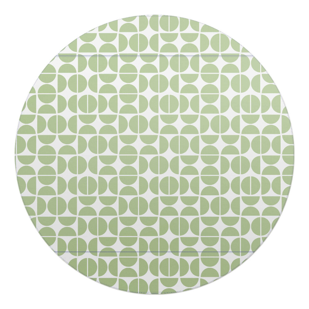 Podložka pod stoličku na kolieskach okrúhla Geometrický retro vzor