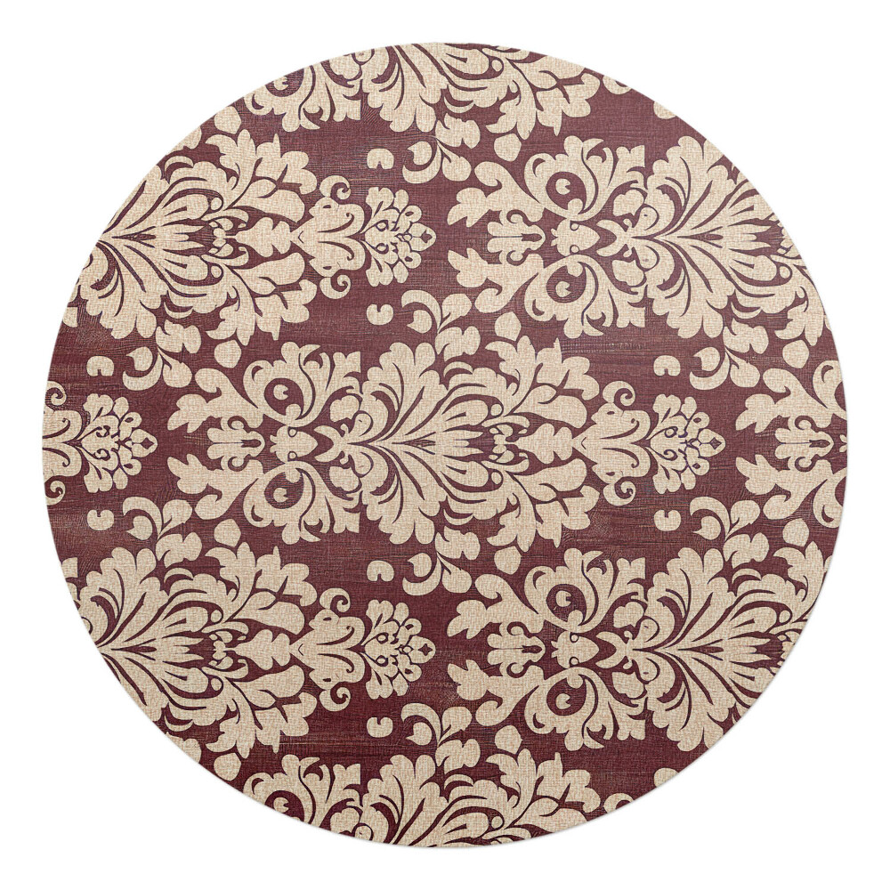 Podložka pod stoličku na kolieskach okrúhla Klasický ornament