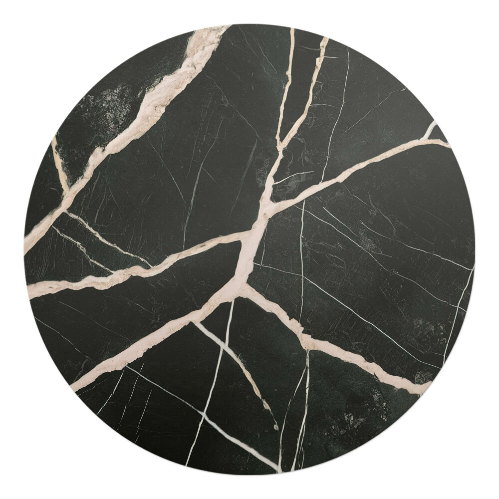 Podložka pod stoličku na kolieskach okrúhla Mramorové žily