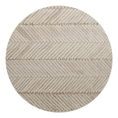 Podložka pod stoličku okrúhla Tkaný vzor rybej kosti