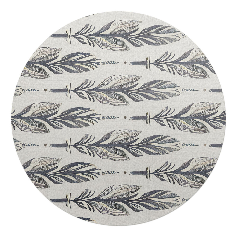 Podložka pod kolieskovú stoličku okrúhla Perie v horizontálnom usporiadaní