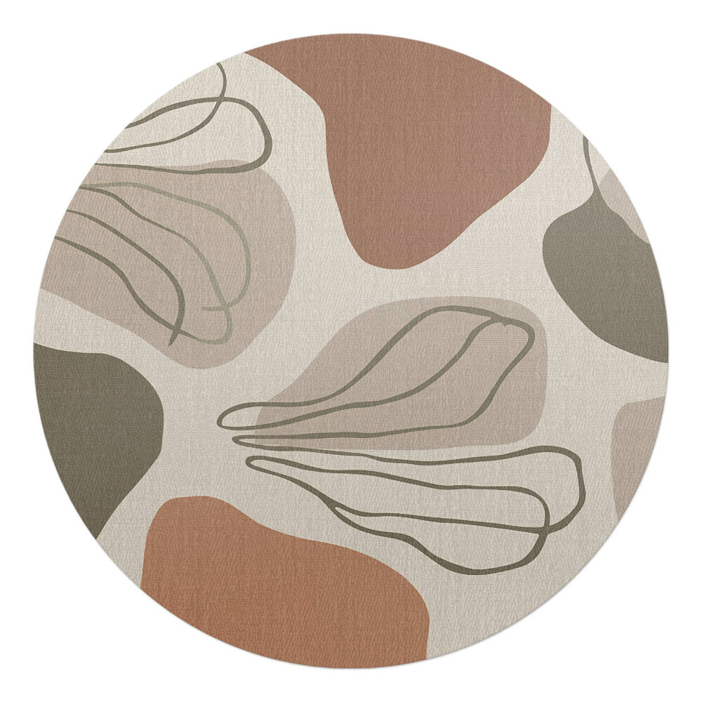 Podložka pod kolieskovú stoličku okrúhla Abstraktné čiary