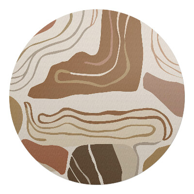 Podložka pod stoličku na kolieskach okrúhla Abstraktné čiary