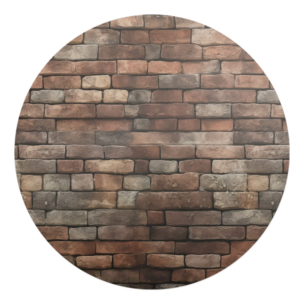 Podložka pod kolieskovú stoličku okrúhla Retro tehlová stena