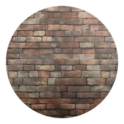 Podložka pod kolieskovú stoličku okrúhla Retro tehlová stena