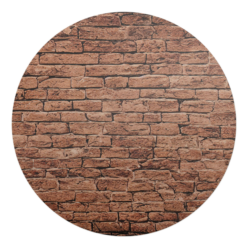Podložka pod kolieskovú stoličku okrúhla Retro tehlová stena
