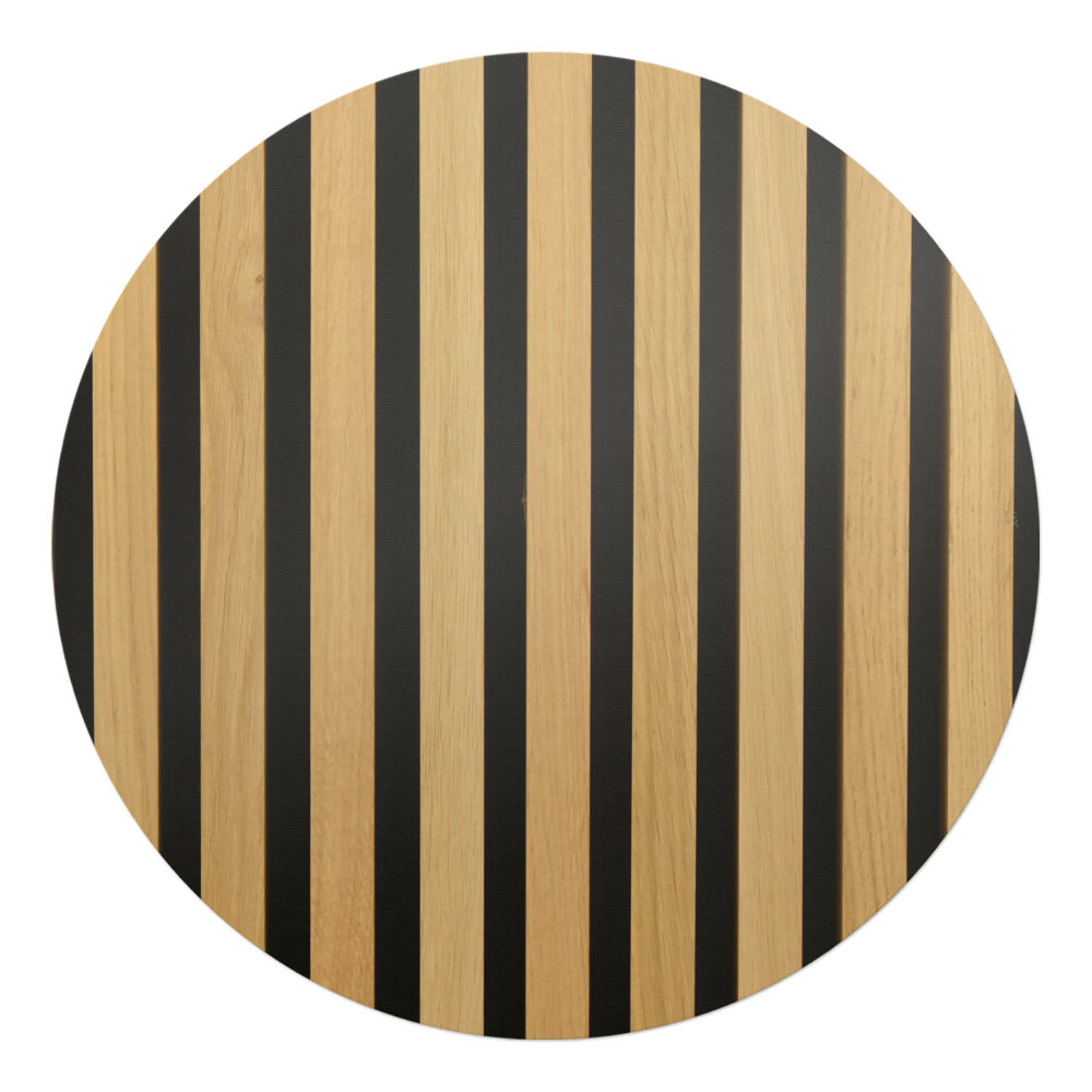 Podložka pod kolieskovú stoličku okrúhla Zvislé pruhy z dreva