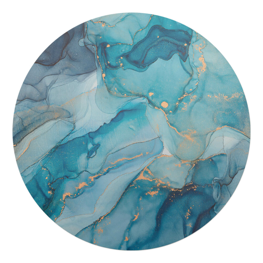 Podložka pod kolieskovú stoličku okrúhla Abstraktný oceán