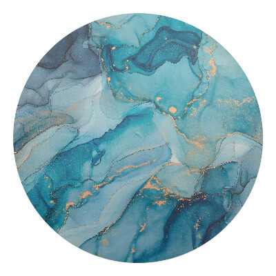 Podložka pod kolieskovú stoličku okrúhla Abstraktný oceán