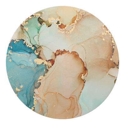 Podložka pod kolieskovú stoličku okrúhla Abstraktný akvarel