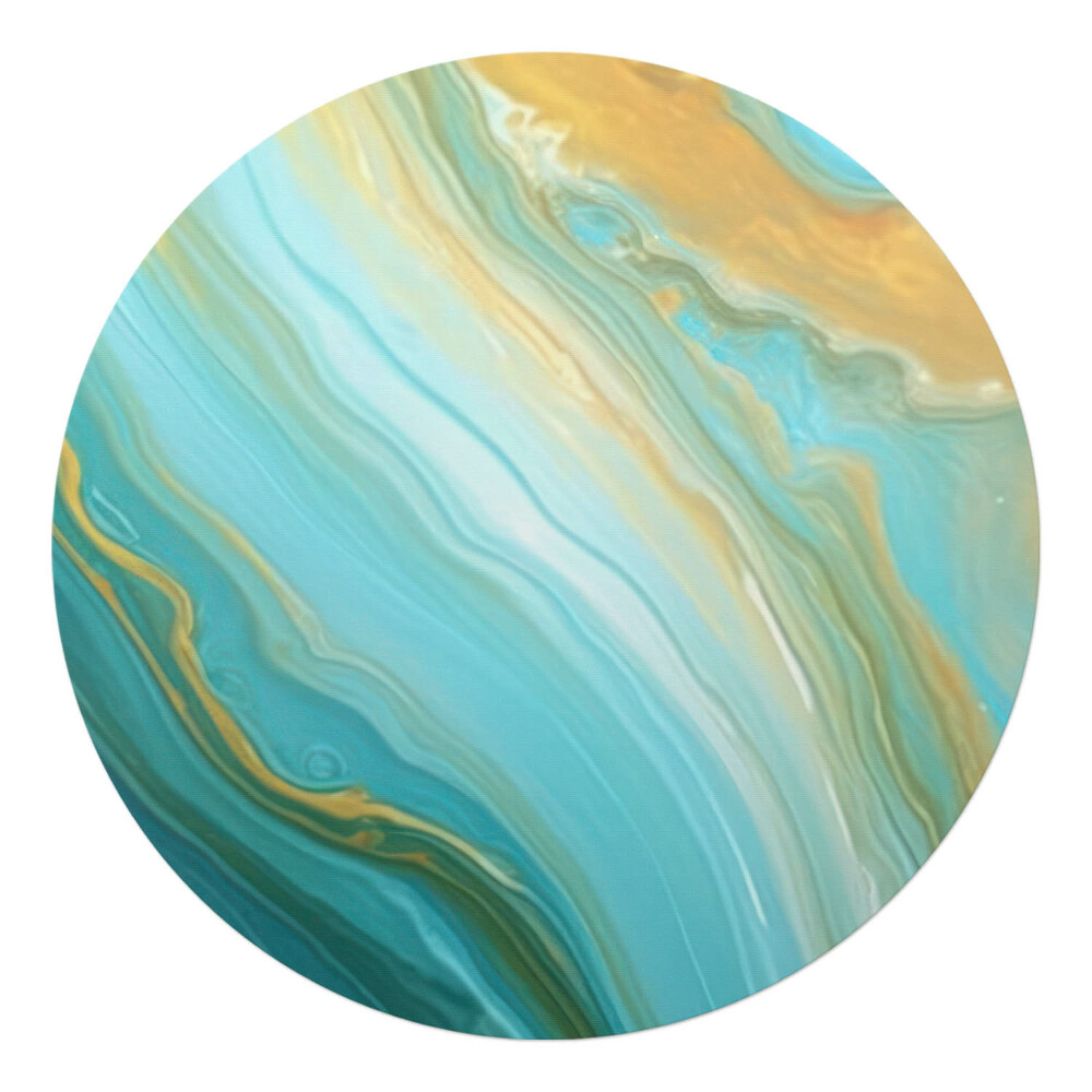 Podložka pod stoličku na kolieskach okrúhla Abstraktné vlny