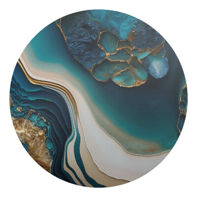 Podložka pod kolieskovú stoličku okrúhla Abstraktná vlna