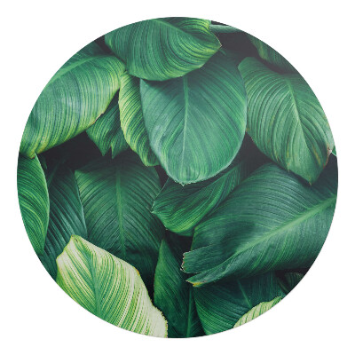 Podložka pod stoličku okrúhla Tropické listy