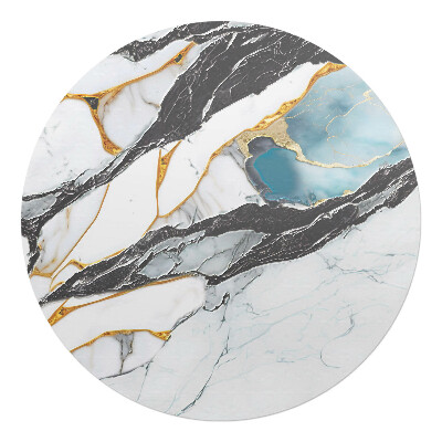 Podložka pod kolieskovú stoličku okrúhla Mramorové žily