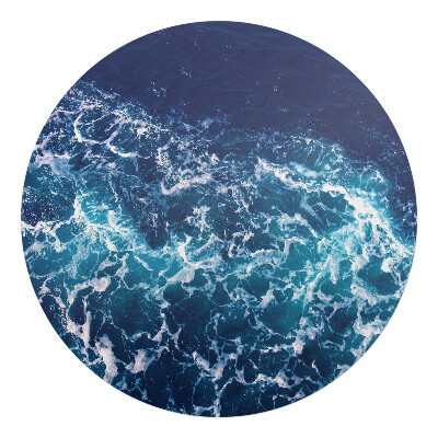 Podložka pod stoličku na kolieskach okrúhla Morské vlny v pohybe