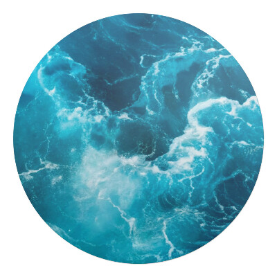 Podložka pod stoličku okrúhla Morské vlny v pohybe