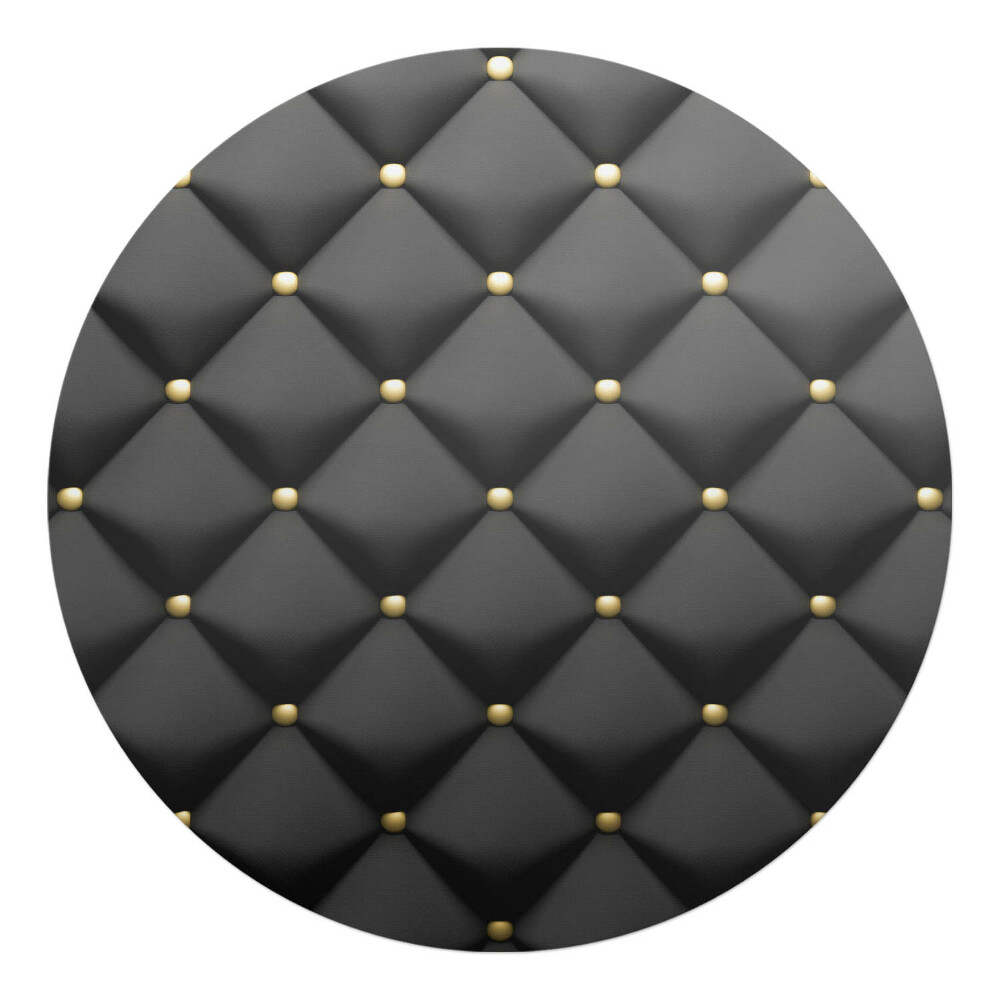 Podložka pod stoličku na kolieskach okrúhla Prešívaný vzor s gombíkmi