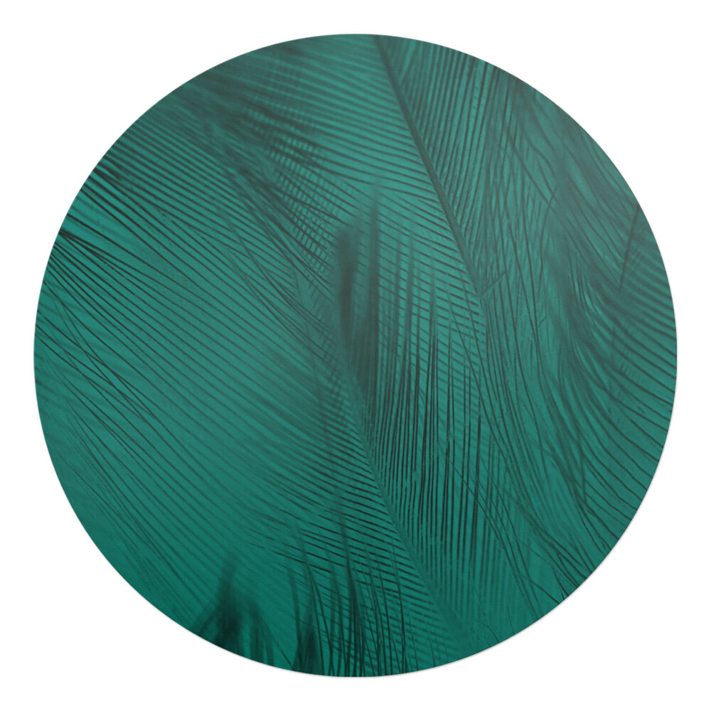 Podložka pod stoličku okrúhla Perie v odtieňoch