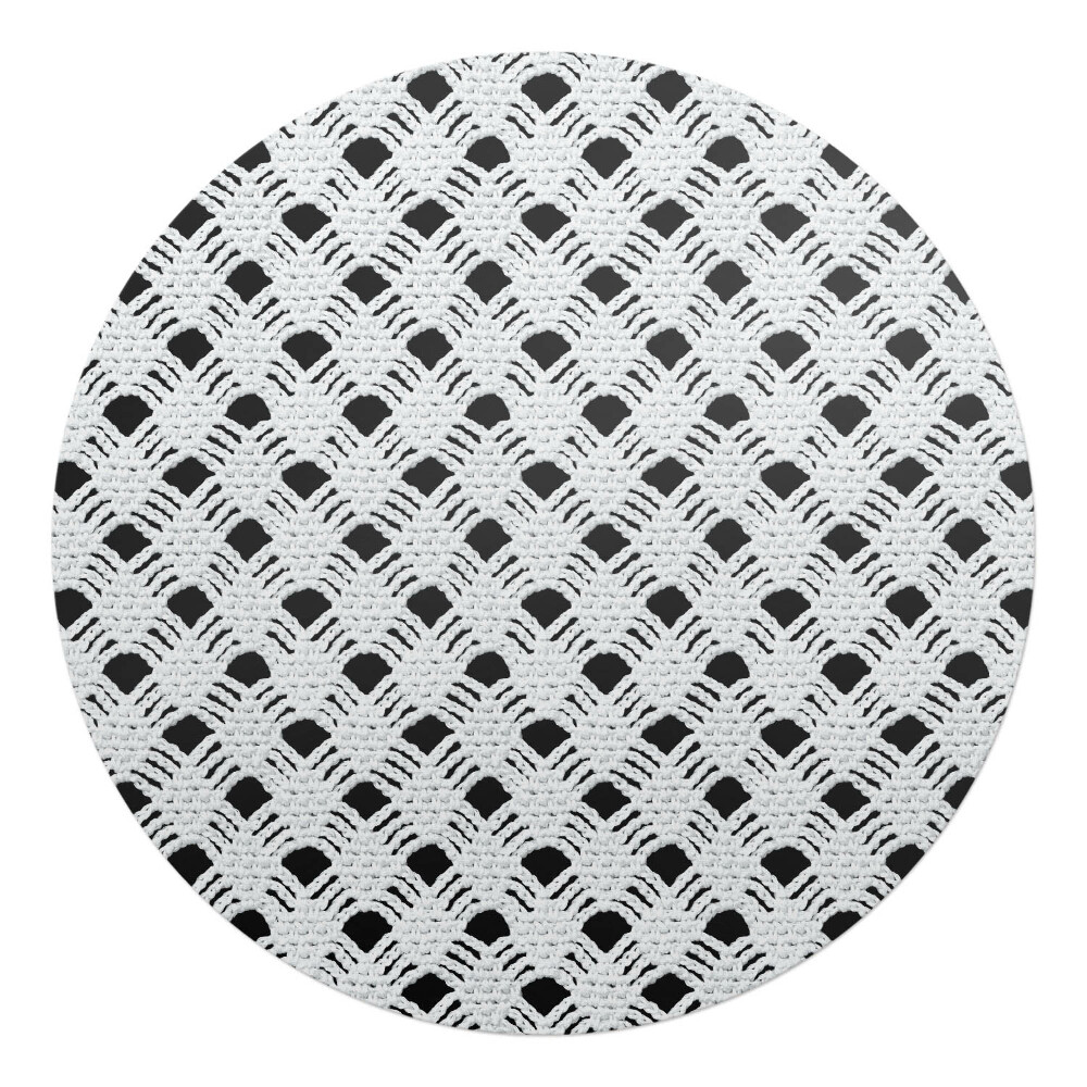 Podložka pod stoličku na kolieskach okrúhla Prelamovaný sieťovaný vzor