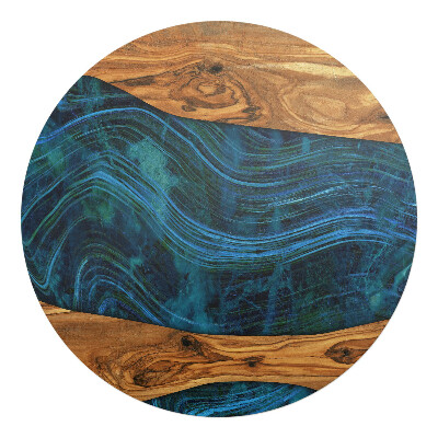 Podložka pod kolieskovú stoličku okrúhla Drevo a vlny