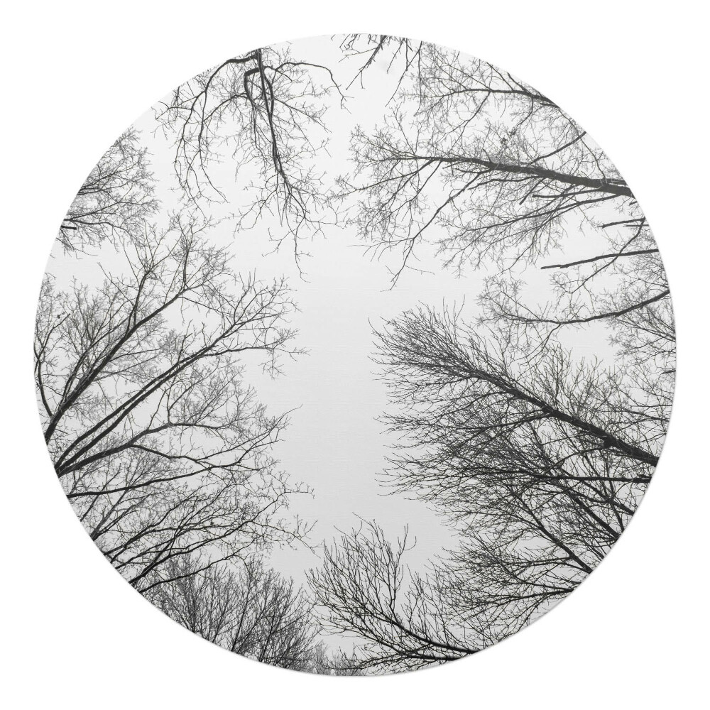 Podložka pod stoličku na kolieskach okrúhla Holé konáre stromov