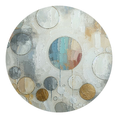Podložka pod stoličku okrúhla Abstraktné kruhy