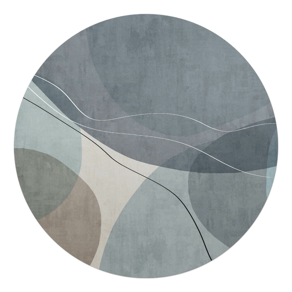 Podložka pod kolieskovú stoličku okrúhla Abstraktné vlny