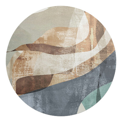 Podložka pod kolieskovú stoličku okrúhla Abstraktné vlny