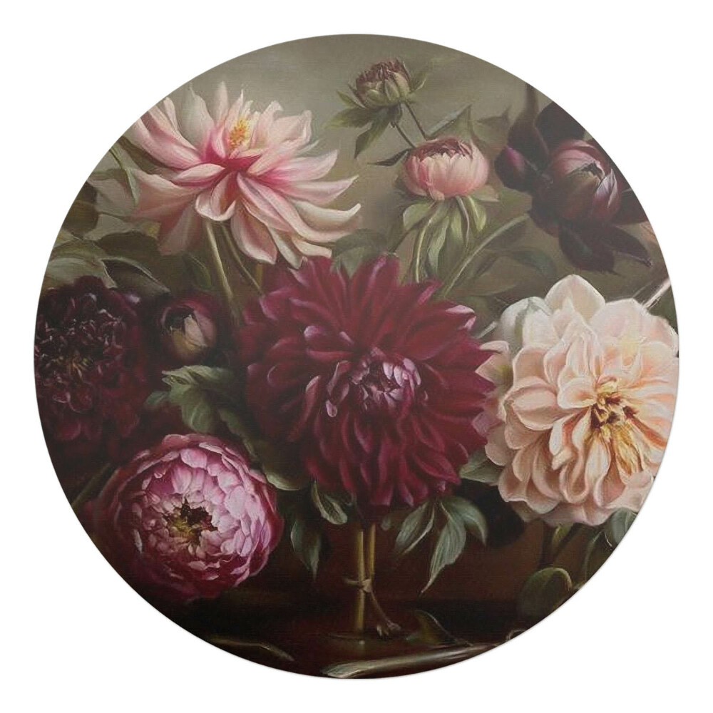 Podložka pod stoličku na kolieskach okrúhla Kytica kvetov