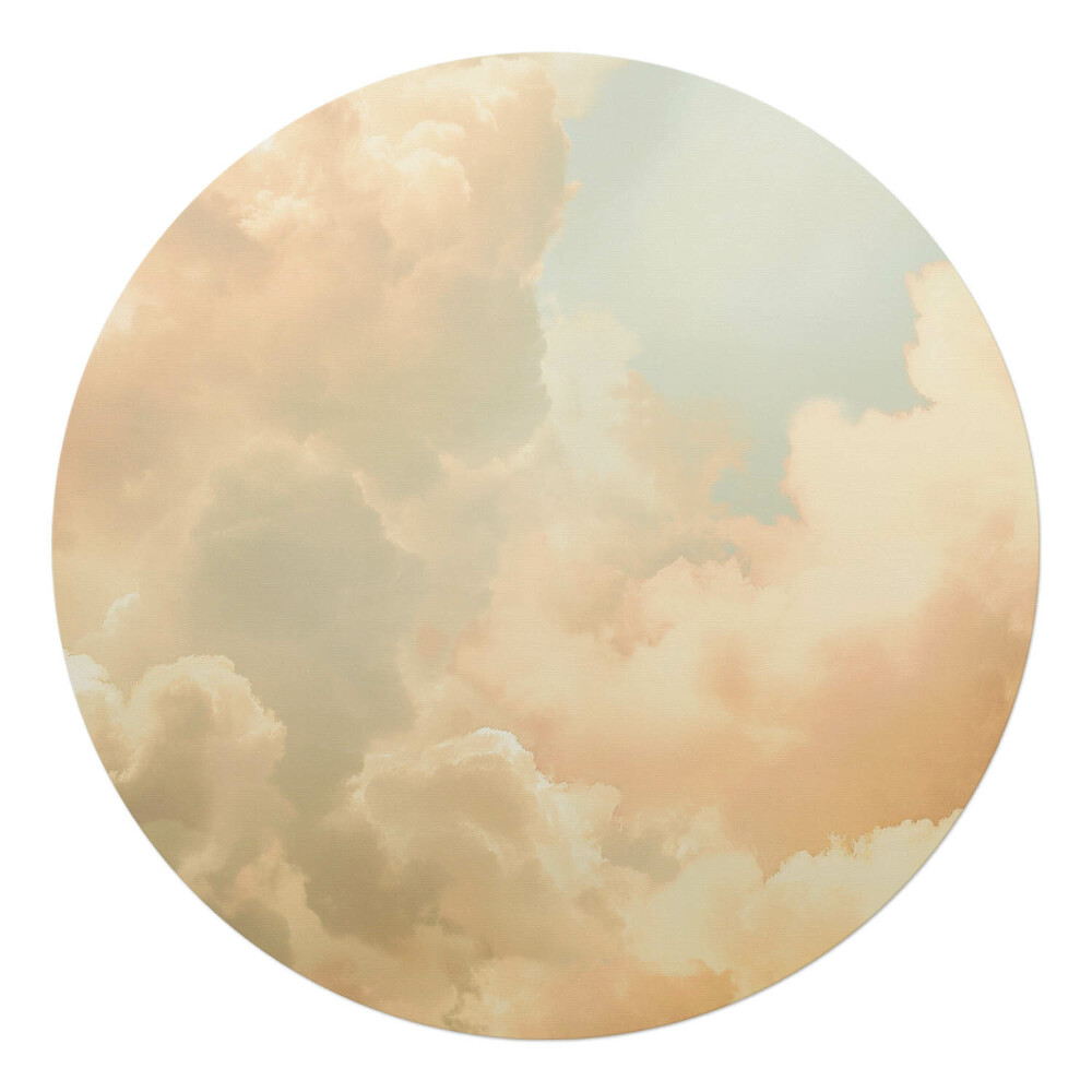 Podložka pod stoličku na kolieskach okrúhla Pastelové oblaky