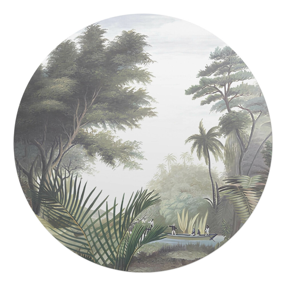 Podložka pod kolieskovú stoličku okrúhla Tropická džungľa