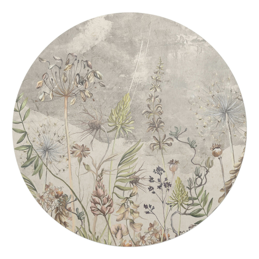 Podložka pod stoličku okrúhla Vintage rastlinný vzor